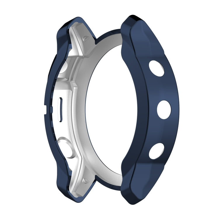 Compatible with Garmin Fenix 7X TPU Half-pack Hollowed Electroplating Watch Case(Midnight Blue) - free shipping - PMC TechLife - Order now!