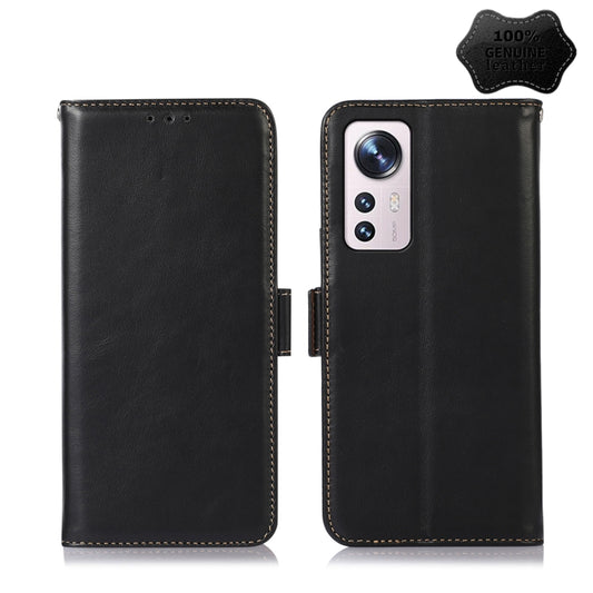 For Xiaomi 12 Lite Crazy Horse Top Layer Cowhide Leather Phone Case(Black) - Xiaomi Cases by PMC Jewellery | Online Shopping South Africa | PMC Jewellery