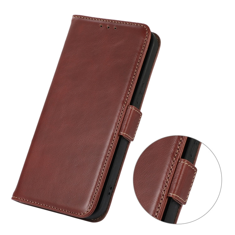 For Xiaomi 12 Lite Crazy Horse Top Layer Cowhide Leather Phone Case(Brown) - Xiaomi Cases by PMC TechLife | Online Shopping South Africa | PMC TechLife