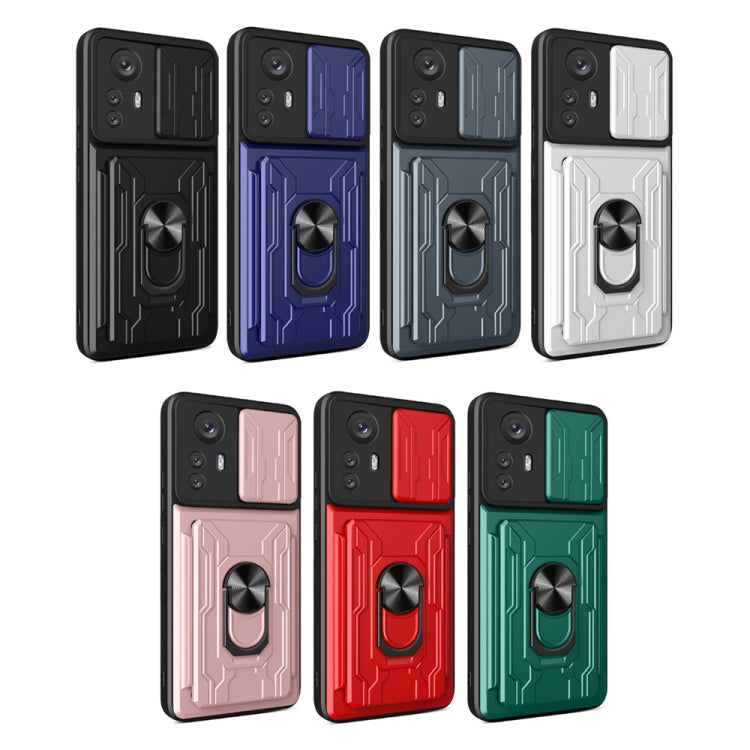 For Xiaomi 12 Pro Sliding Camshield TPU+PC Phone Case with Card Slot(Grey) - free shipping - PMC TechLife - Order now!