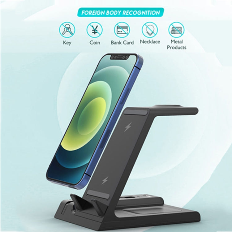 D2 15W Max 6 in 1 Multifunction Fast Wireless Charger Holder(Black) -  by PMC TechLife | Online Shopping South Africa | PMC TechLife