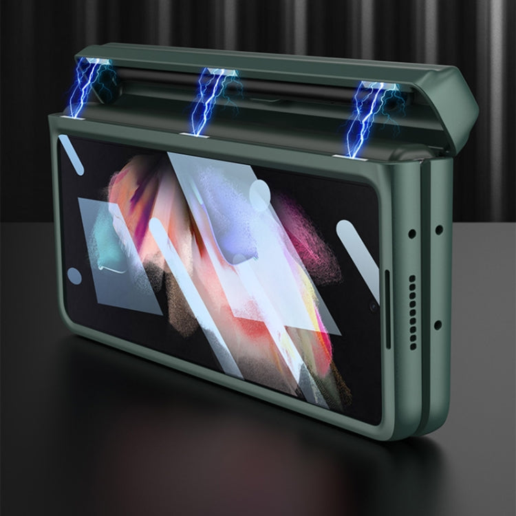 For Samsung Galaxy Z Fold3 5G GKK Integrated Magnetic Full Coverage Phone Flip Case with Pen Box(Black) - free shipping - PMC TechLife - Order now!
