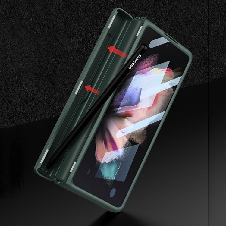 For Samsung Galaxy Z Fold3 5G GKK Integrated Magnetic Full Coverage Phone Flip Case with Pen Box(Mist Gold) - free shipping - PMC TechLife - Order now!