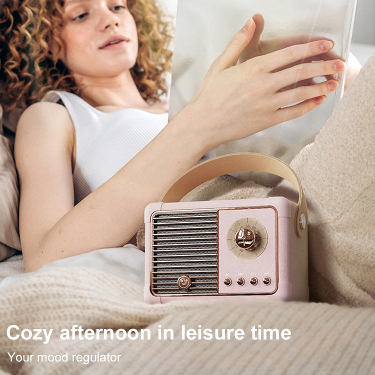 HM11 PLUS Portable HIFI Mini Retro Wireless Bluetooth Speaker(Light Yellow) - Mini Speaker by PMC TechLife | Online Shopping South Africa | PMC TechLife