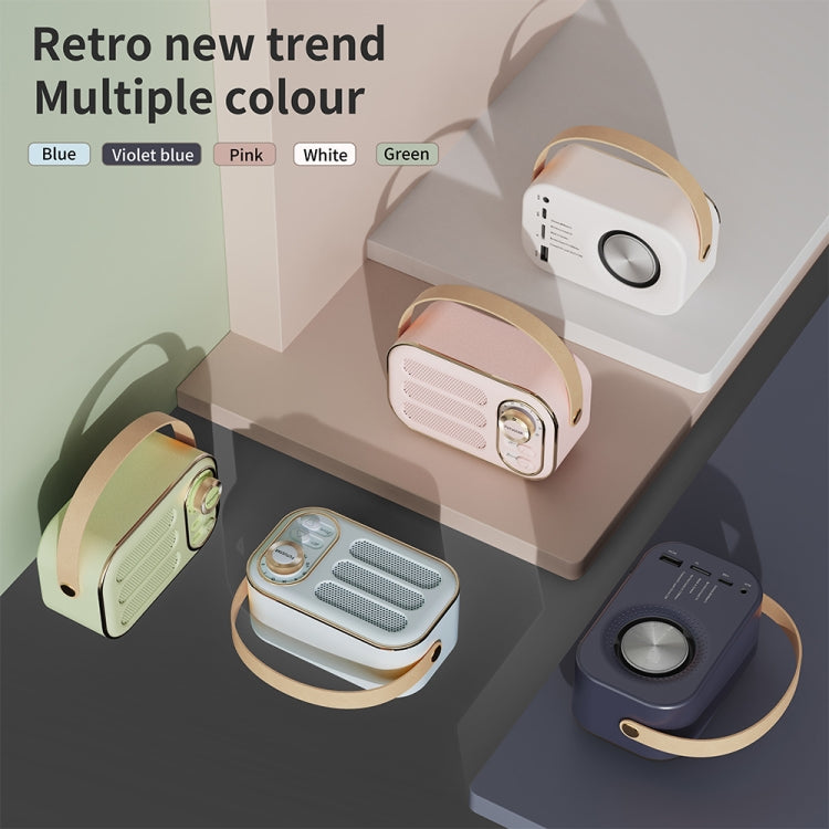 DW13 Portable HIFI Mini Retro Wireless Bluetooth Speaker(Violet Blue) - Mini Speaker by PMC TechLife | Online Shopping South Africa | PMC TechLife