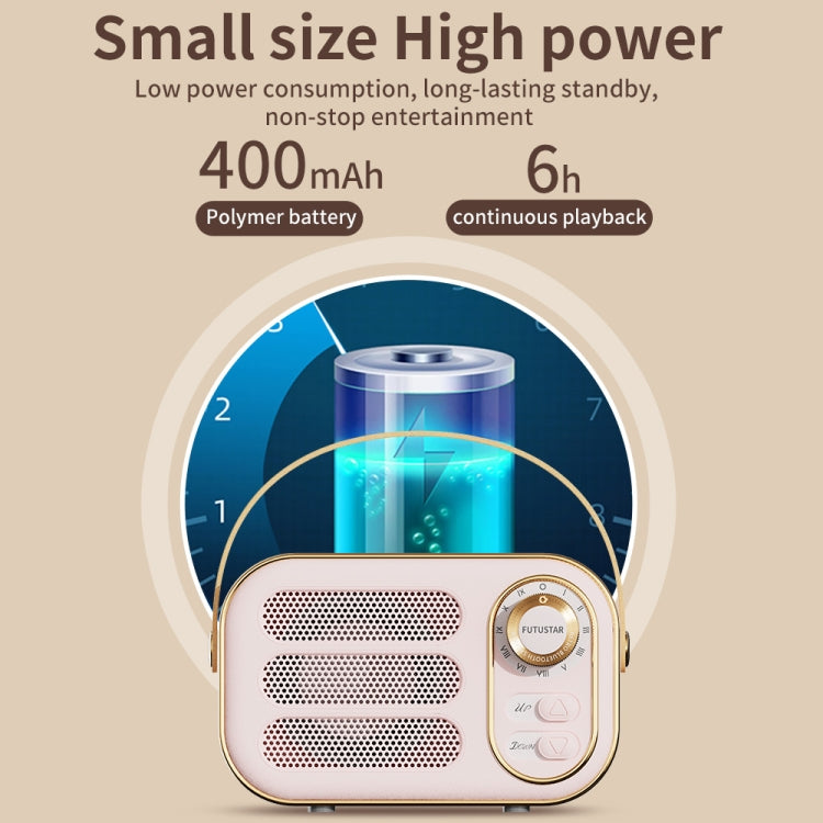DW13 Portable HIFI Mini Retro Wireless Bluetooth Speaker(Blue) - Mini Speaker by PMC TechLife | Online Shopping South Africa | PMC TechLife