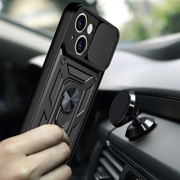 For iPhone 14 Sliding Camera Cover Design TPU+PC Phone Case (Black) - iPhone 14 Cases by PMC TechLife | Online Shopping South Africa | PMC TechLife