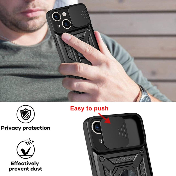 For iPhone 14 Sliding Camera Cover Design TPU+PC Phone Case (Black) - iPhone 14 Cases by PMC TechLife | Online Shopping South Africa | PMC TechLife