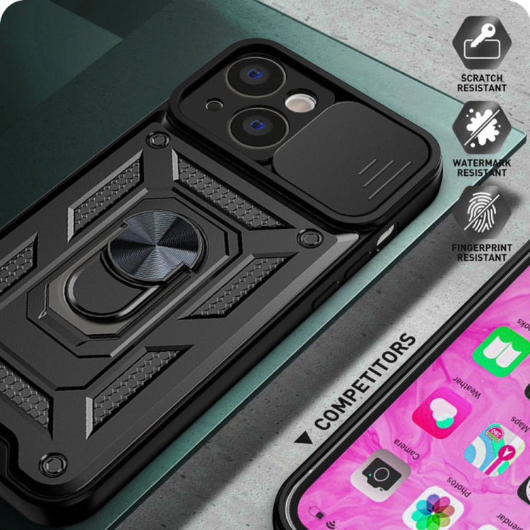 For iPhone 14 Sliding Camera Cover Design TPU+PC Phone Case (Black) - iPhone 14 Cases by PMC TechLife | Online Shopping South Africa | PMC TechLife