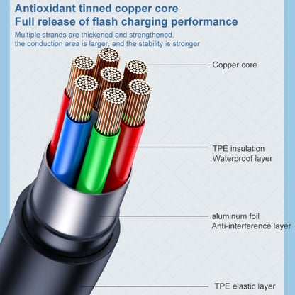 USAMS US-SJ566 Type-C / USB-C to 8 Pin PD 20W Fast Charing Data Cable with Light, Length: 1.2m(Black) - 2 in 1 Cable by USAMS | Online Shopping South Africa | PMC Jewellery