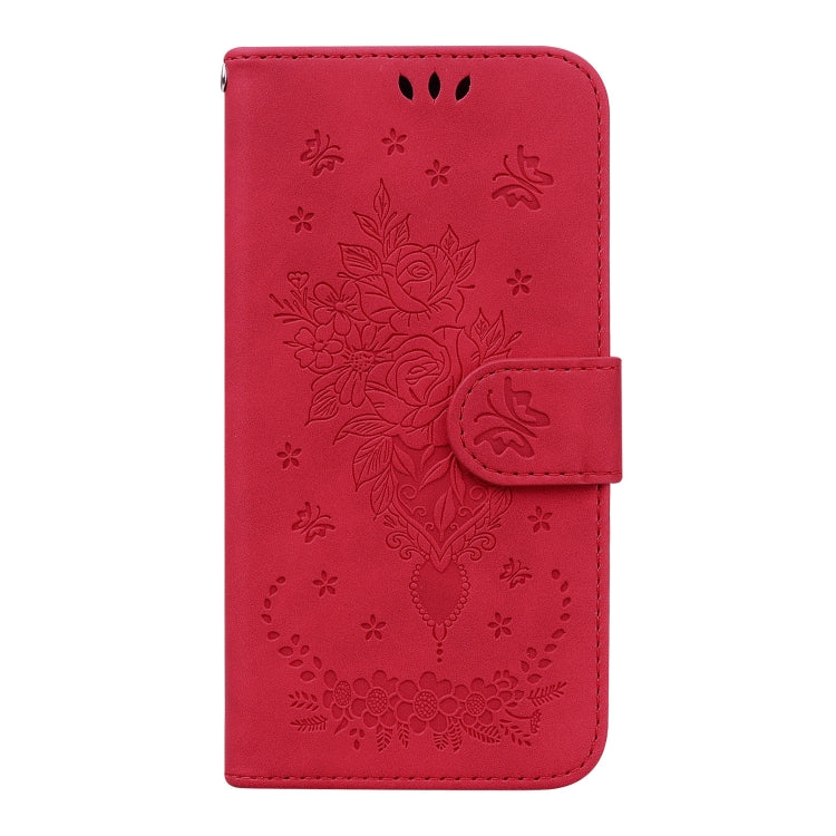 For OPPO A55 5G / A53s 5G / A16 Butterfly Rose Embossed Leather Phone Case(Red) - free shipping - PMC TechLife - Order now!