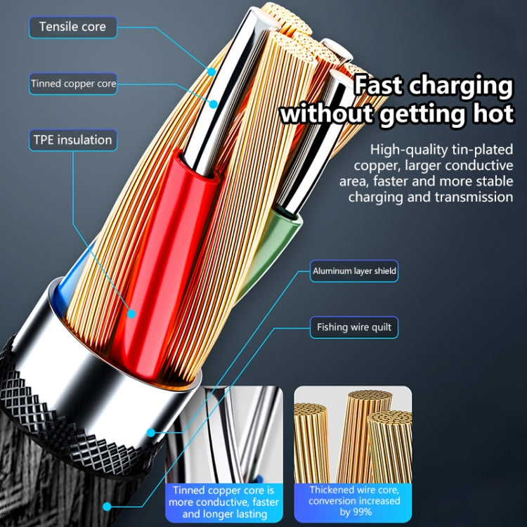 8 Pin 5A Beauty Tattoo USB Charging Cable,Cable Length: 1m(White) - Normal Style Cable by PMC TechLife | Online Shopping South Africa | PMC TechLife