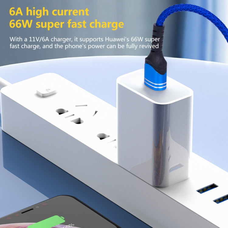 8 Pin 6A Woven Style USB Charging Cable, Cable Length: 1m(Black) - Normal Style Cable by PMC TechLife | Online Shopping South Africa | PMC TechLife