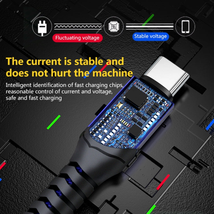 8 Pin 6A Woven Style USB Charging Cable, Cable Length: 1m(Black) - Normal Style Cable by PMC TechLife | Online Shopping South Africa | PMC TechLife