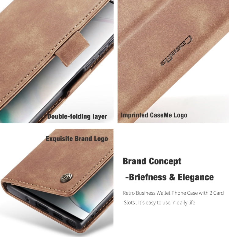 For Galaxy A81 / Note 10 Lite CaseMe Multifunctional Horizontal Flip Leather Case, with Card Slot & Holder & Wallet(Brown) - free shipping - PMC TechLife - Order now!