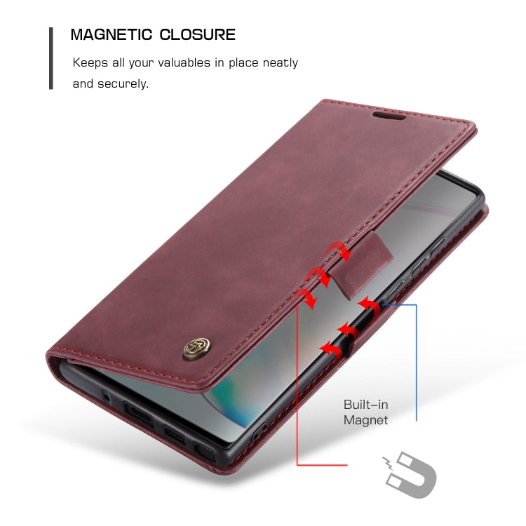 For Galaxy A81 / Note 10 Lite CaseMe Multifunctional Horizontal Flip Leather Case, with Card Slot & Holder & Wallet(Wine Red) - Galaxy Phone Cases by CaseMe | Online Shopping South Africa | PMC TechLife | Buy Now Pay Later Mobicred