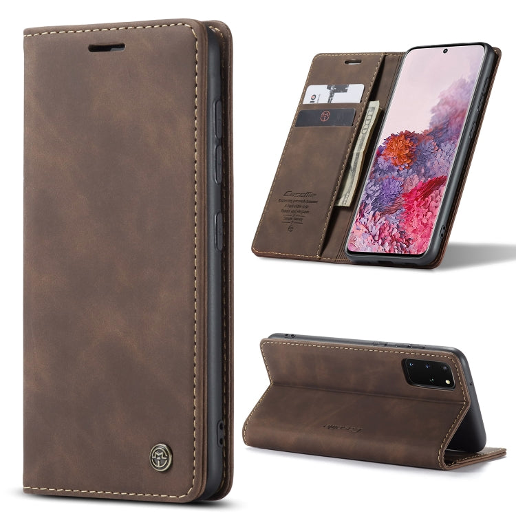 For Galaxy S20 Plus CaseMe Multifunctional Horizontal Flip Leather Case, with Card Slot & Holder & Wallet(Coffee) - Galaxy Phone Cases by CaseMe | Online Shopping South Africa | PMC TechLife | Buy Now Pay Later Mobicred