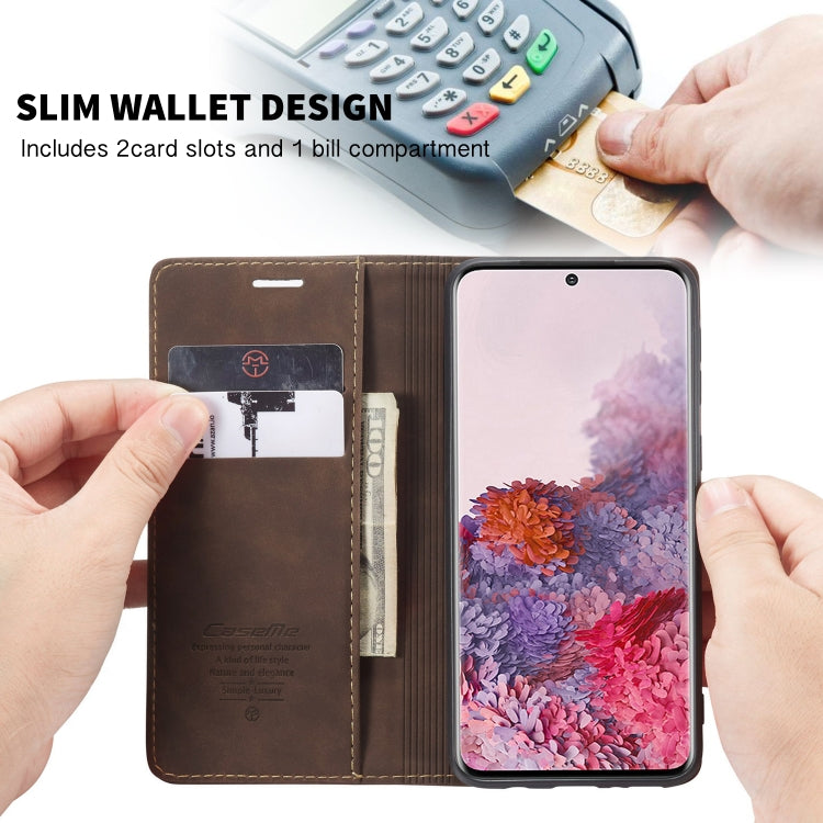 For Galaxy S20 Plus CaseMe Multifunctional Horizontal Flip Leather Case, with Card Slot & Holder & Wallet(Coffee) - Galaxy Phone Cases by CaseMe | Online Shopping South Africa | PMC TechLife | Buy Now Pay Later Mobicred
