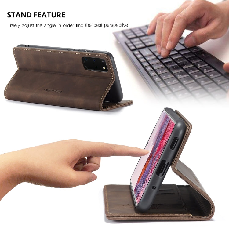 For Galaxy S20 Plus CaseMe Multifunctional Horizontal Flip Leather Case, with Card Slot & Holder & Wallet(Coffee) - Galaxy Phone Cases by CaseMe | Online Shopping South Africa | PMC TechLife | Buy Now Pay Later Mobicred