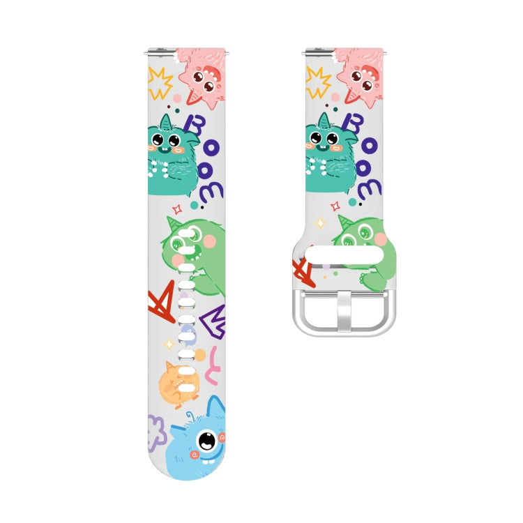 For Samsung Galaxy Watch4 20mm Transparent Printed TPU Silicone Watch Band(8) - Watch Bands by PMC TechLife | Online Shopping South Africa | PMC TechLife | Buy Now Pay Later Mobicred