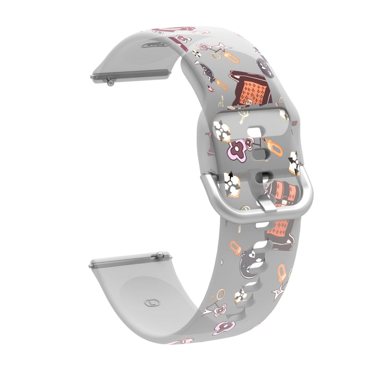 For Samsung Galaxy Watch4 20mm Transparent Printed TPU Silicone Watch Band(9) - Watch Bands by PMC TechLife | Online Shopping South Africa | PMC TechLife | Buy Now Pay Later Mobicred