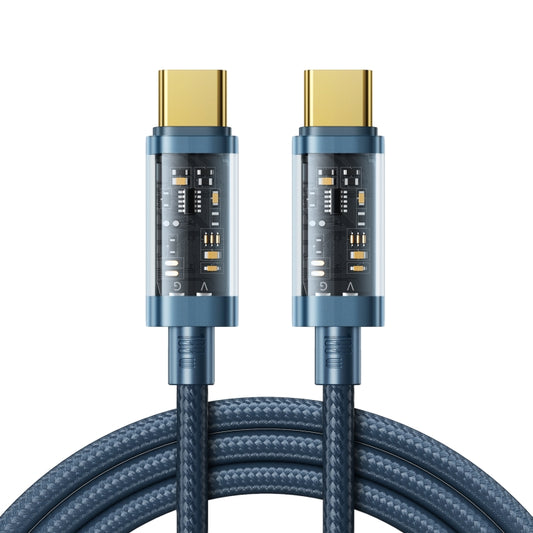 JOYROOM S-CC100A12 USB-C / Type-C to USB-C / Type-C 100W Sync Data Cable, Cable Length:1.2m(Blue) - USB-C & Type-C Cable by JOYROOM | Online Shopping South Africa | PMC Jewellery