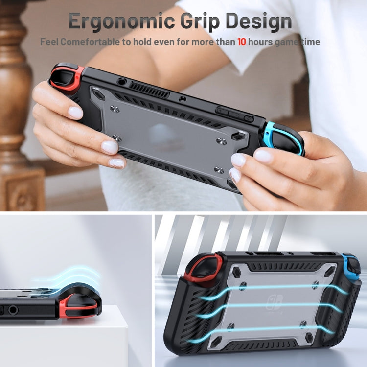 Game Handle Gamepad TPU+PC Protective Case for Switch OLED(Black) - Cases by PMC TechLife | Online Shopping South Africa | PMC TechLife