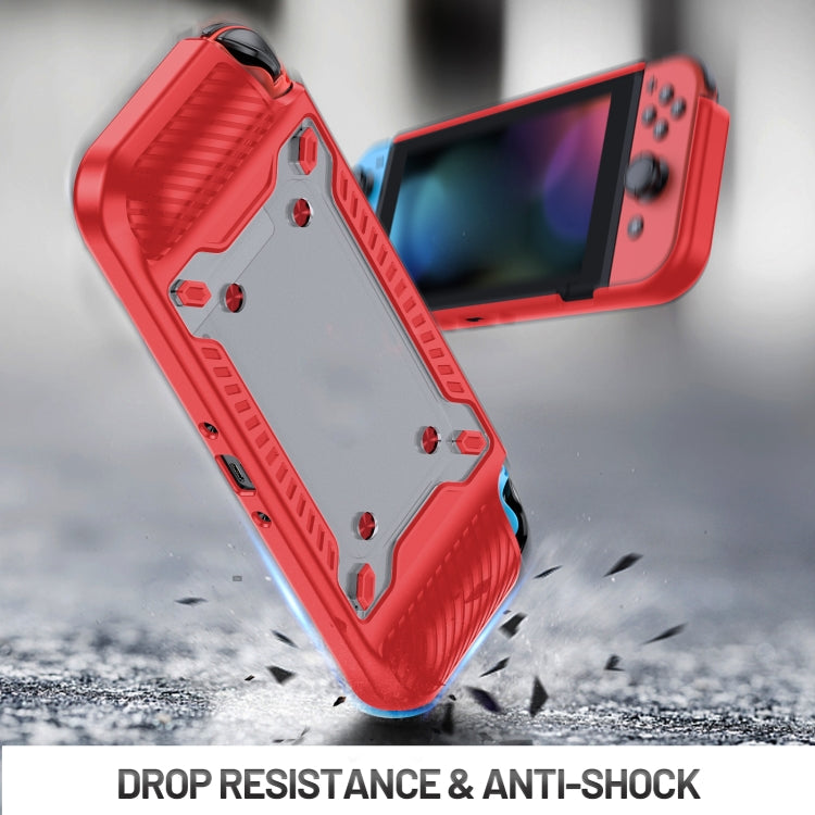 Game Handle Gamepad TPU+PC Protective Case for Switch OLED(Red) - Cases by PMC TechLife | Online Shopping South Africa | PMC TechLife