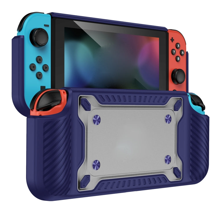 Game Handle Gamepad TPU+PC Protective Case for Switch OLED(Blue) - Cases by PMC TechLife | Online Shopping South Africa | PMC TechLife