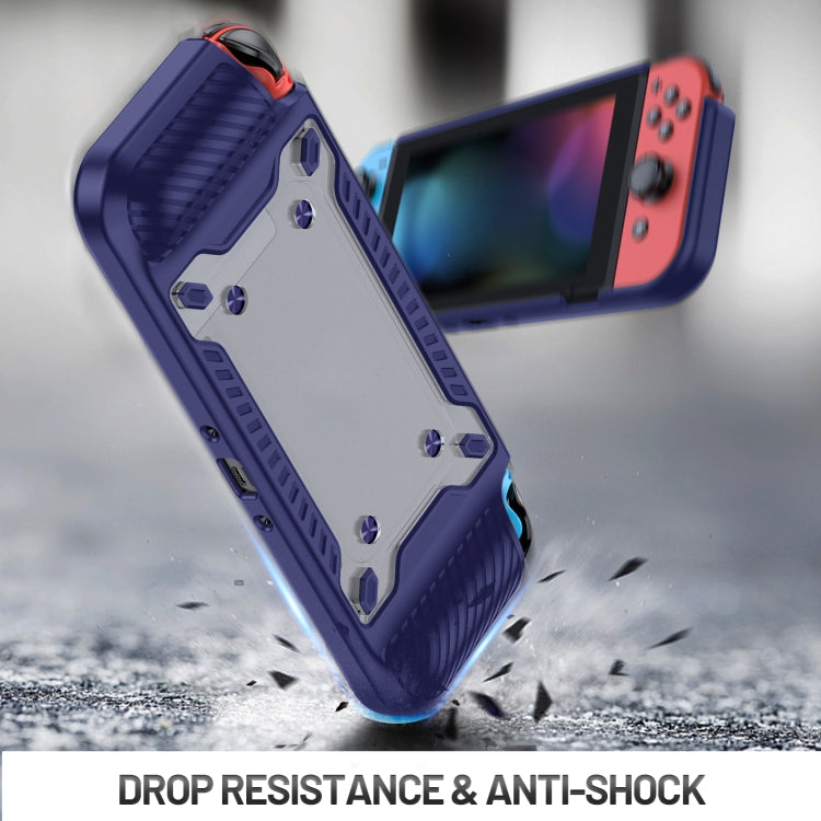 Game Handle Gamepad TPU+PC Protective Case for Switch OLED(Blue) - Cases by PMC TechLife | Online Shopping South Africa | PMC TechLife