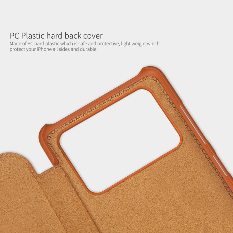 For Xiaomi Poco M4 Pro NILLKIN QIN Series Crazy Horse Texture Leather Phone Case(Red) - free shipping - PMC TechLife - Order now!