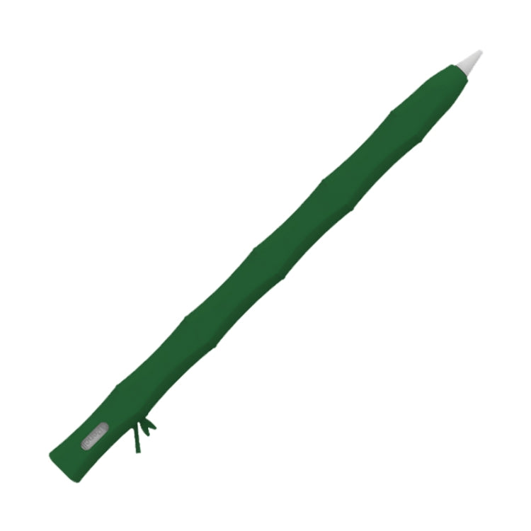 LOVE MEI Bamboo Liquid Silicone Gel Stylus Pen Protective Case For Apple Pencil 2(Dark Green) - Pencil Accessories by LOVE MEI | Online Shopping South Africa | PMC TechLife | Buy Now Pay Later Mobicred