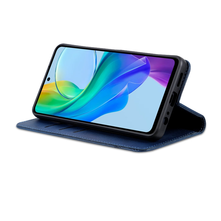 For vivo Y36 Global AZNS Magnetic Calf Texture Leather Phone Case(Dark Blu) - vivo Cases by AZNS | Online Shopping South Africa | PMC TechLife | Buy Now Pay Later Mobicred