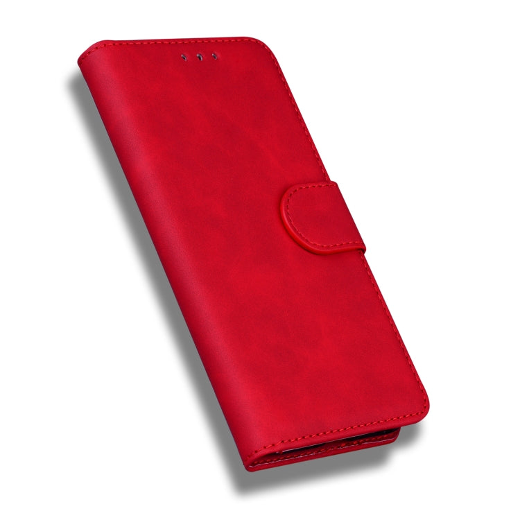 For Honor X8 Skin Feel Pure Color Flip Leather Phone Case(Red) - Honor Cases by PMC TechLife | Online Shopping South Africa | PMC TechLife | Buy Now Pay Later Mobicred