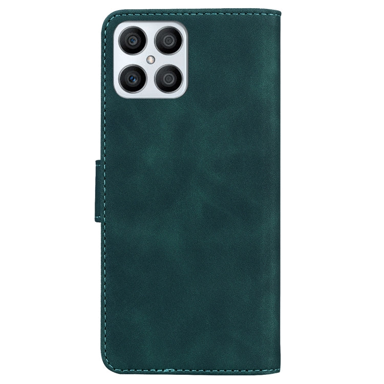 For Honor X8 Skin Feel Pure Color Flip Leather Phone Case(Green) - Honor Cases by PMC TechLife | Online Shopping South Africa | PMC TechLife | Buy Now Pay Later Mobicred