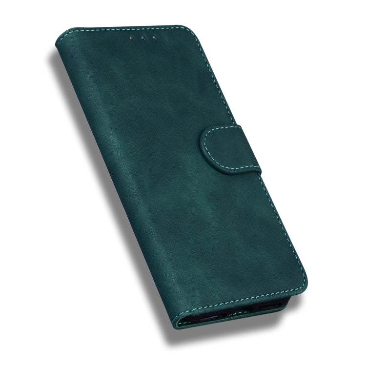 For Honor X8 Skin Feel Pure Color Flip Leather Phone Case(Green) - Honor Cases by PMC TechLife | Online Shopping South Africa | PMC TechLife | Buy Now Pay Later Mobicred