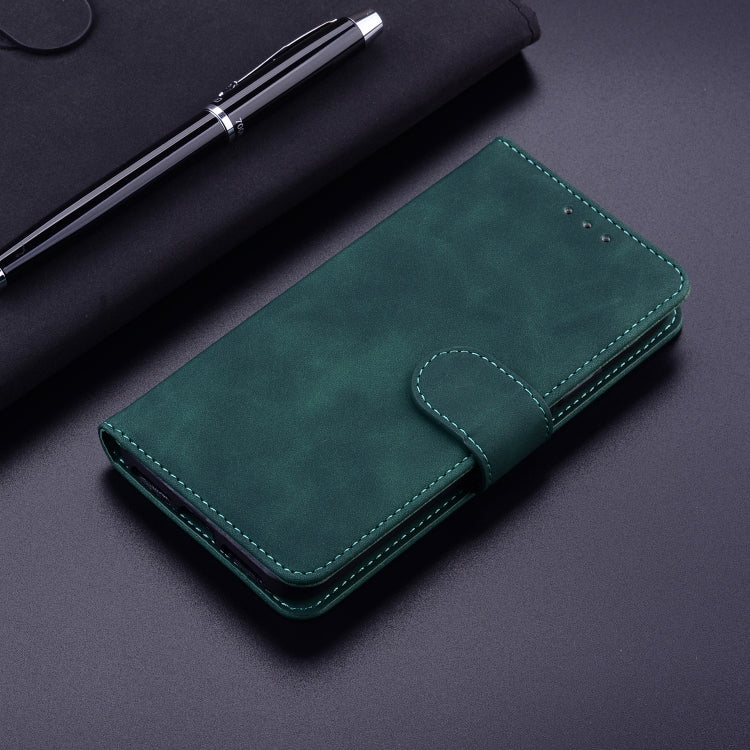 For Honor X8 Skin Feel Pure Color Flip Leather Phone Case(Green) - Honor Cases by PMC TechLife | Online Shopping South Africa | PMC TechLife | Buy Now Pay Later Mobicred
