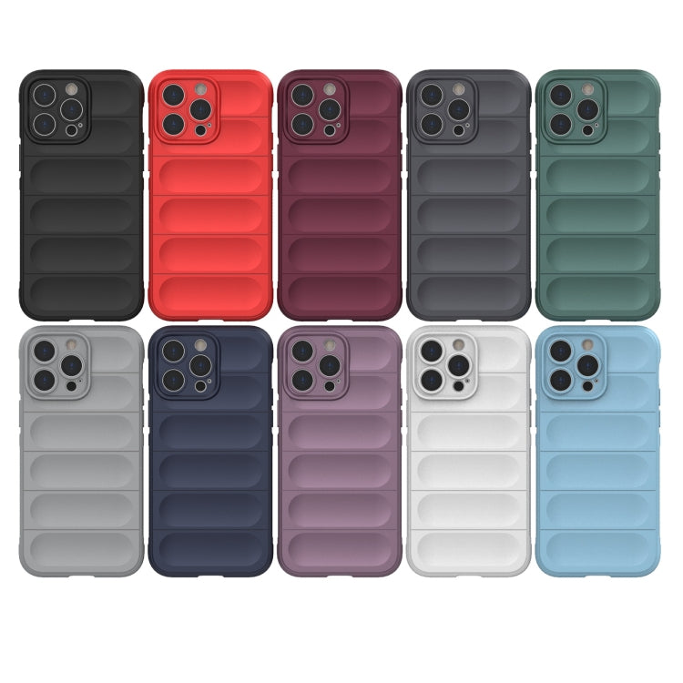 For iPhone 14 Pro Magic Shield TPU + Flannel Phone Case(Wine Red) - free shipping - PMC TechLife - Order now!