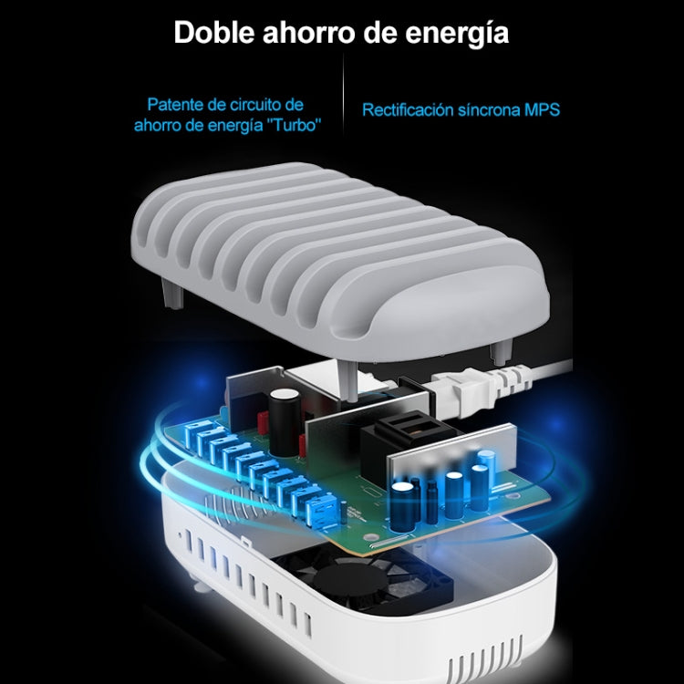 ORICO DUK-10P-DX 120W 5V 2.4A 10 Ports USB Charging Station, EU Plug(White) - Multifunction Charger by ORICO | Online Shopping South Africa | PMC TechLife | Buy Now Pay Later Mobicred