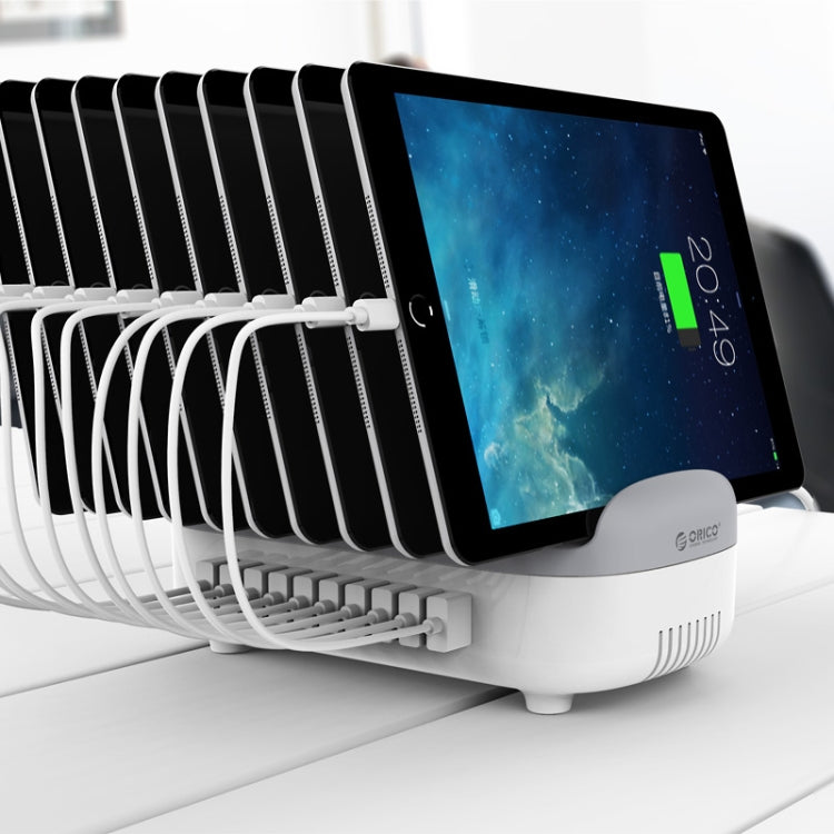 ORICO DUK-10P-DX 120W 5V 2.4A 10 Ports USB Charging Station, US Plug(White) - free shipping - PMC TechLife - Order now!
