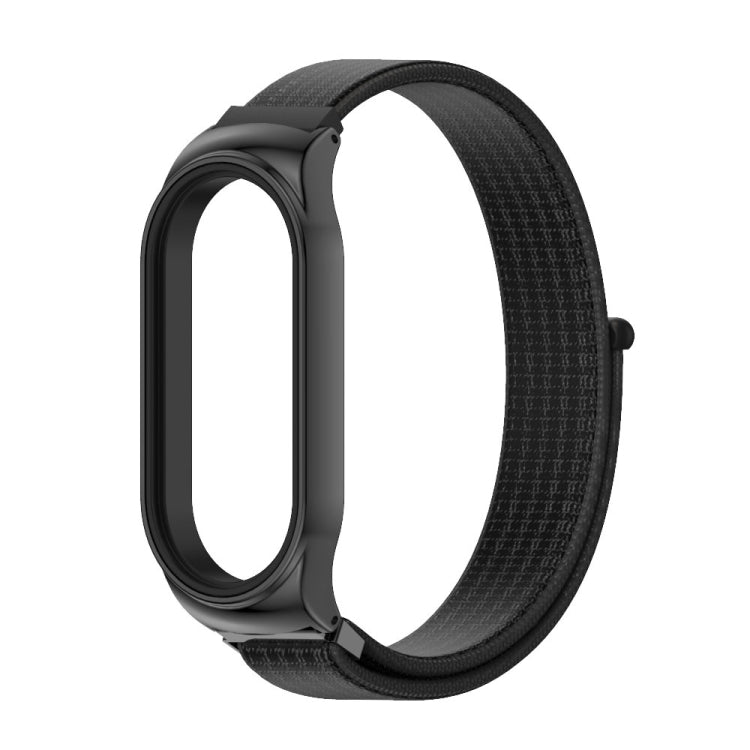 For Xiaomi Mi Band 7 / 7 NFC MIJOBS CS Stainless Steel Case Nylon Watch Band(Black) - Watch Bands by MIJOBS | Online Shopping South Africa | PMC Jewellery | Buy Now Pay Later Mobicred