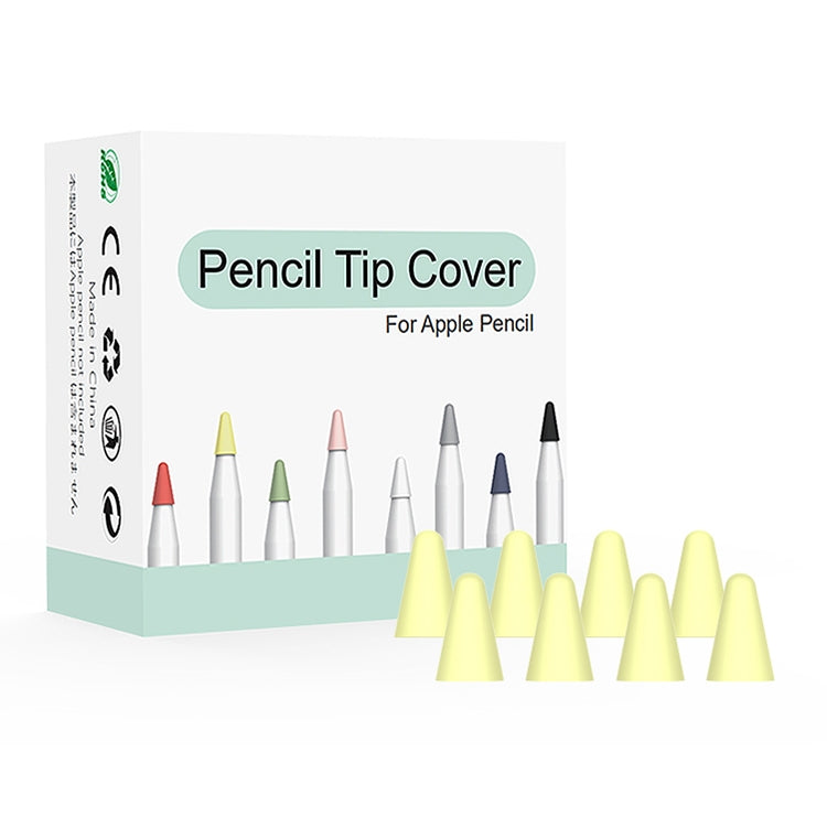 8 PCS / Set Universal Wearable Stylus Nib Cover For Apple Pencil 1 / 2(Yellow) - Pencil Accessories by PMC TechLife | Online Shopping South Africa | PMC TechLife