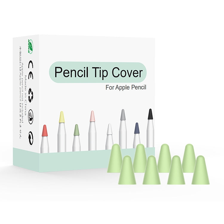 8 PCS / Set Universal Wearable Stylus Nib Cover For Apple Pencil 1 / 2(Green) - Pencil Accessories by PMC TechLife | Online Shopping South Africa | PMC TechLife