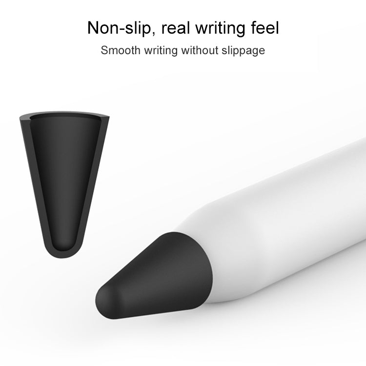 8 PCS / Set Universal Wearable Stylus Nib Cover For Apple Pencil 1 / 2(Black) - Pencil Accessories by PMC TechLife | Online Shopping South Africa | PMC TechLife