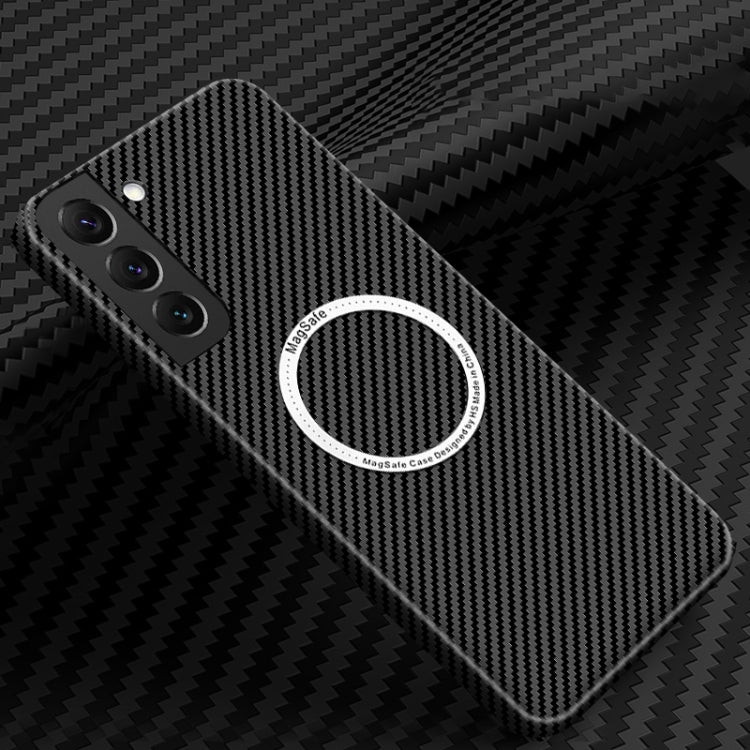 For Samsung Galaxy S21 Plus 5G Carbon Fiber Texture MagSafe Magnetic Phone Case(Black) - free shipping - PMC TechLife - Order now!