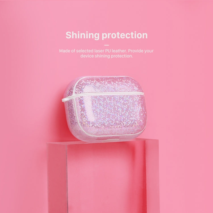 NIILLKIN Anti-fall PU + TPU Shining Protection Glitter Case for AirPods Pro(Black) - For AirPods Pro by NILLKIN | Online Shopping South Africa | PMC Jewellery