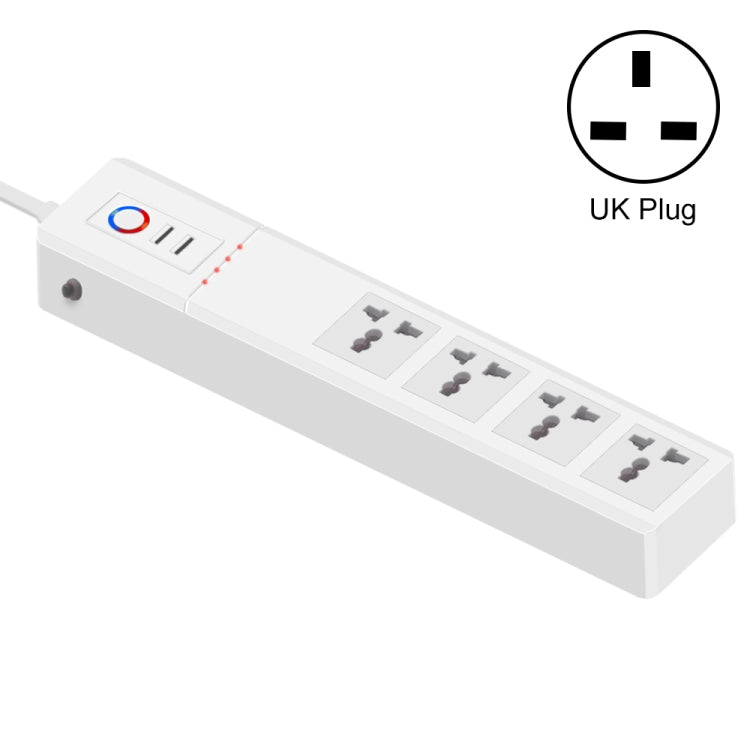 ZigBee 16A SM-SO306-M 4 Holes + 2 USB Multi-purpose Smart Power Strip(UK Plug) - Smart Socket by PMC TechLife | Online Shopping South Africa | PMC TechLife