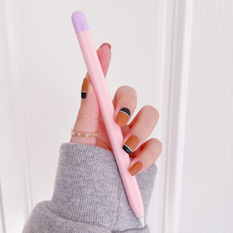 Contrasting Color Silicone Protective Case For Apple Pencil 2(Pink) - Pencil Accessories by PMC TechLife | Online Shopping South Africa | PMC TechLife