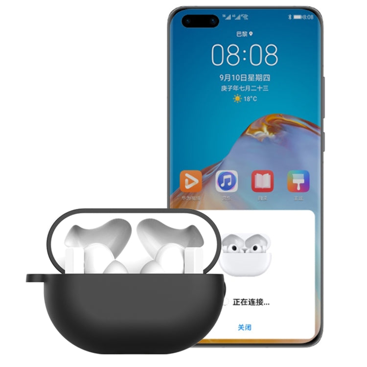 Earphone Silicone Protective Case for Huawei FreeBuds Pro, Type:with Buckle(Black) - Huawei Earphone Case by PMC TechLife | Online Shopping South Africa | PMC TechLife