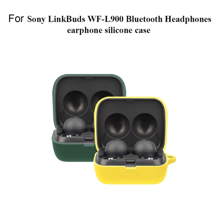 Bluetooth Earphone Silicone Protective Case For Sony LinkBuds WF-L900-2(Dark Green) - Sony Earphone Case by PMC TechLife | Online Shopping South Africa | PMC TechLife